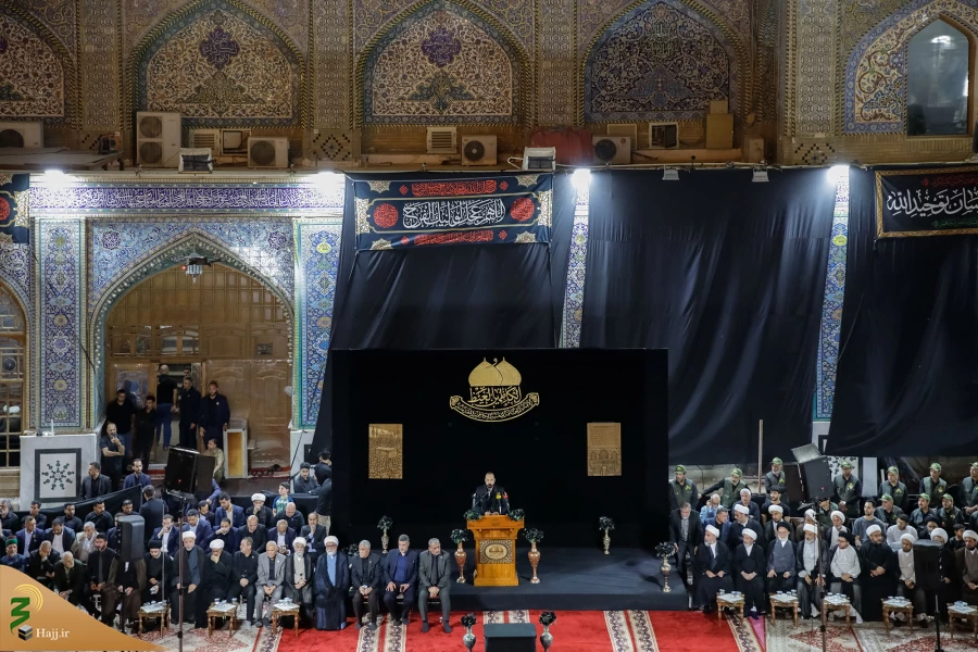 اهتزاز پرچم عزای گنبد بارگاه منور رضوی در کاظمین 26