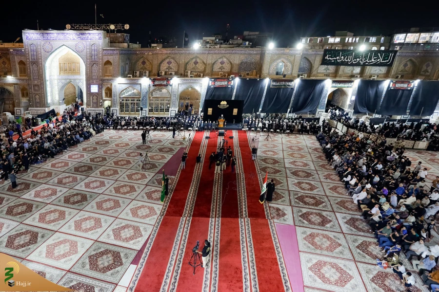 اهتزاز پرچم عزای گنبد بارگاه منور رضوی در کاظمین 20