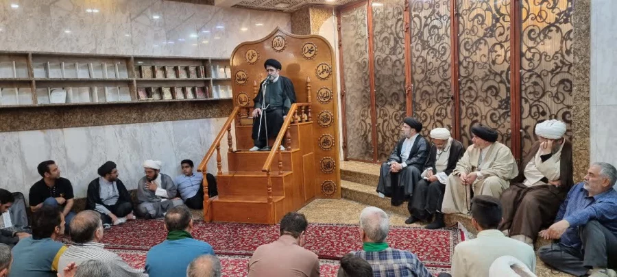 مراسم عزاداری زائران ایرانی در سوگ شهادت امام جواد(ع) در سرداب حرم حضرت عباس(ع) 2