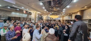 مراسم عزاداری زائران ایرانی در سوگ شهادت امام جواد(ع) در سرداب حرم حضرت عباس(ع) 4