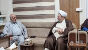 دیدار مسئول دفترنمایندگی بعثه درعراق با مدیر بین الحرمین کربلا 2