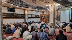 مراسم عزاداری زائران ایرانی در سوگ شهادت امام محمدباقر(ع) در سرداب حرم حضرت عباس(ع) 2