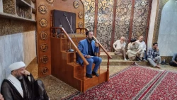 مراسم عزاداری زائران ایرانی در سوگ شهادت امام محمدباقر(ع) در سرداب حرم حضرت عباس(ع) 2