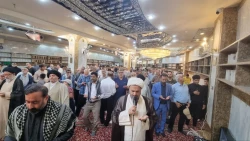 مراسم عزاداری زائران ایرانی در سوگ شهادت امام محمدباقر(ع) در سرداب حرم حضرت عباس(ع) 2