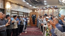 مراسم عزاداری زائران ایرانی در سوگ شهادت امام محمدباقر(ع) در سرداب حرم حضرت عباس(ع) 2