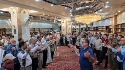 مراسم عزاداری زائران ایرانی در سوگ شهادت امام محمدباقر(ع) در سرداب حرم حضرت عباس(ع) 2