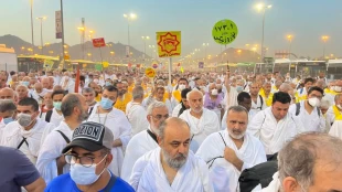حرکت حجاج از مشعر به منا + گزارش تصویری 5