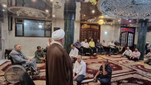 دیداررمسئول دفتر نمایندگی بعثه رهبری با کاروان جانبازان اعزامی به عتبات عالیات