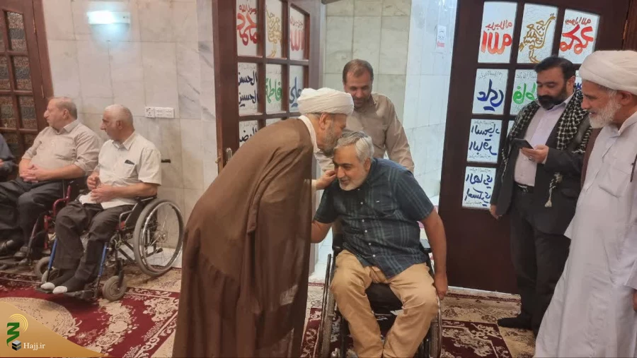 دیدارمسئول دفترنمایندگی بعثه رهبری از کاروان جانبازان اعزامی به عتبات عالیات 4