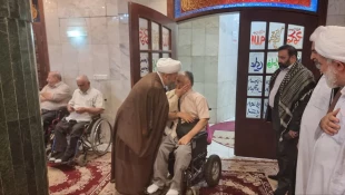 دیدارمسئول دفترنمایندگی بعثه رهبری از کاروان جانبازان اعزامی به عتبات عالیات 5
