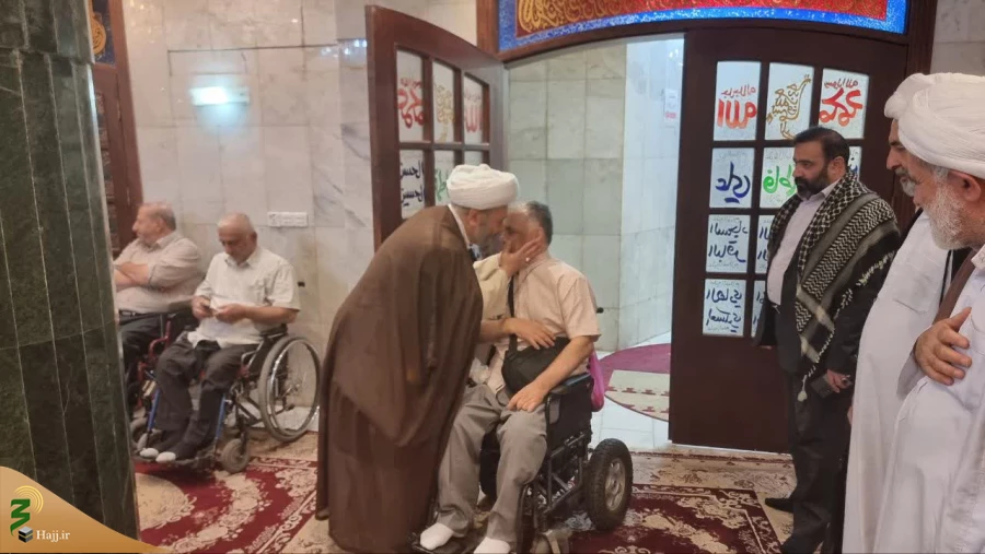 دیدارمسئول دفترنمایندگی بعثه رهبری از کاروان جانبازان اعزامی به عتبات عالیات 5