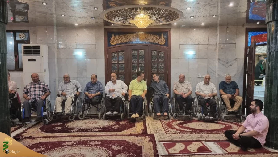 دیدارمسئول دفترنمایندگی بعثه رهبری از کاروان جانبازان اعزامی به عتبات عالیات 6