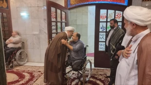 دیدارمسئول دفترنمایندگی بعثه رهبری از کاروان جانبازان اعزامی به عتبات عالیات 9