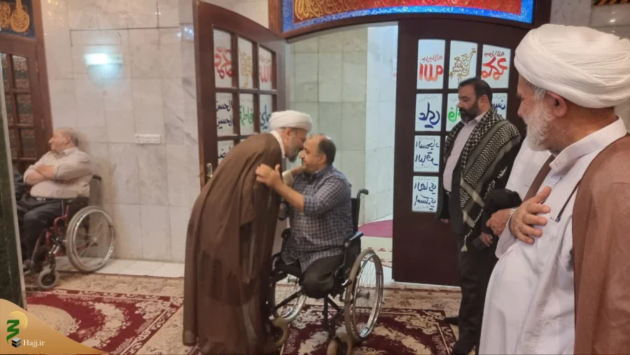 دیدارمسئول دفترنمایندگی بعثه رهبری از کاروان جانبازان اعزامی به عتبات عالیات 9