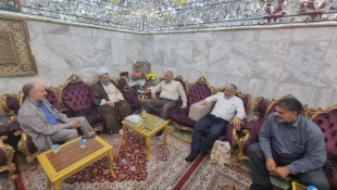 دیدارمسئول دفترنمایندگی بعثه درعراق با تولیت خیمه گاه حسینی  3