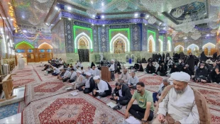 درروز عید غدیرفرازهای دعای ندبه در خمیه گاه حسینی طنین انداز شد  4