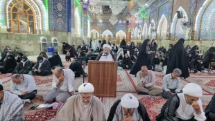 درروز عید غدیرفرازهای دعای ندبه در خمیه گاه حسینی طنین انداز شد  5