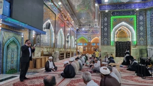 درروز عید غدیرفرازهای دعای ندبه در خمیه گاه حسینی طنین انداز شد  7