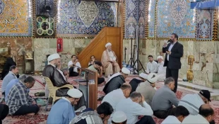 درروز عید غدیرفرازهای دعای ندبه در خمیه گاه حسینی طنین انداز شد  8