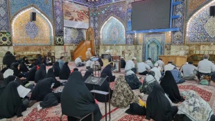 درروز عید غدیرفرازهای دعای ندبه در خمیه گاه حسینی طنین انداز شد  10