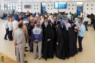 بازدید سرپرست حجاج ایرانی از روند خروج حجاج کشورمان از فرودگاه جده 5