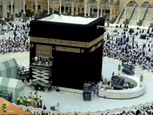 پرده خانه خدا تعویض شد 4