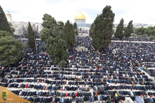۵۰ هزار فلسطینی نماز جمعه را در مسجد الاقصی اقامه کردند
