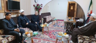 دیدار فرماندار شهر مقدس کربلا با مسئول دفتر نمایندگی بعثه مقام معظم رهبری در عراق