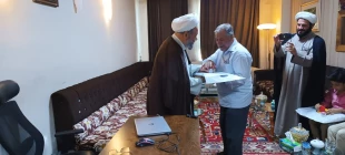 دیدار خانواده قرآنی عظیمیان با مسئول بعثه عراق