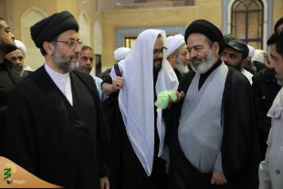 حضورمسئولان حج و زیارت درمحل موسسه فرهنگی شهید حکیم در نجف/ بررسی ارائه خدمات به زائران ایرانی 2
