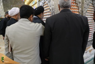 حضورمسئولان حج و زیارت درمحل موسسه فرهنگی شهید حکیم در نجف/ بررسی ارائه خدمات به زائران ایرانی 3