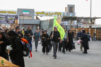 بازگشت زائرین اربعین حسینی از مرز شلمچه  11