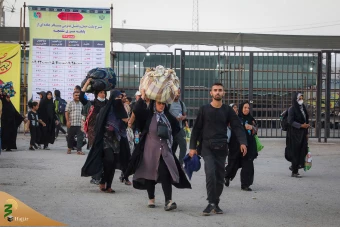 بازگشت زائرین اربعین حسینی از مرز شلمچه  34