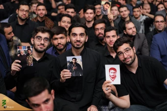 مراسم عزاداری هیات‌های دانشجویی با حضور مقام معظم رهبری 6