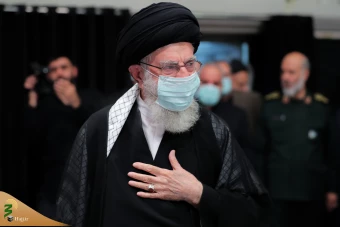 مراسم عزاداری هیات‌های دانشجویی با حضور مقام معظم رهبری 9