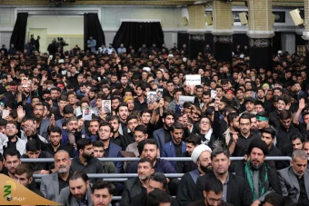 مراسم عزاداری هیات‌های دانشجویی با حضور مقام معظم رهبری 12