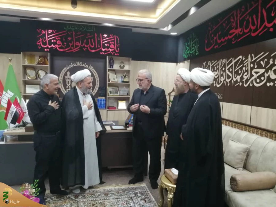 دیدار مسئولین بعثه مقام معظم رهبری در عراق با تولیت عتبه حسینیه در کربلای معلی