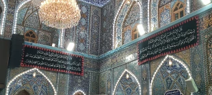 تصاویر/نصب کتیبه های شهادت امام حسن عسکری (ع) در حرم حسینی 23