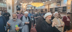 عزاداری زائران ایرانی در شب شهادت امام حسن عسگری در سرداب امام علی حرم مطهر حضرت ابوالفضل العباس (ع) 4