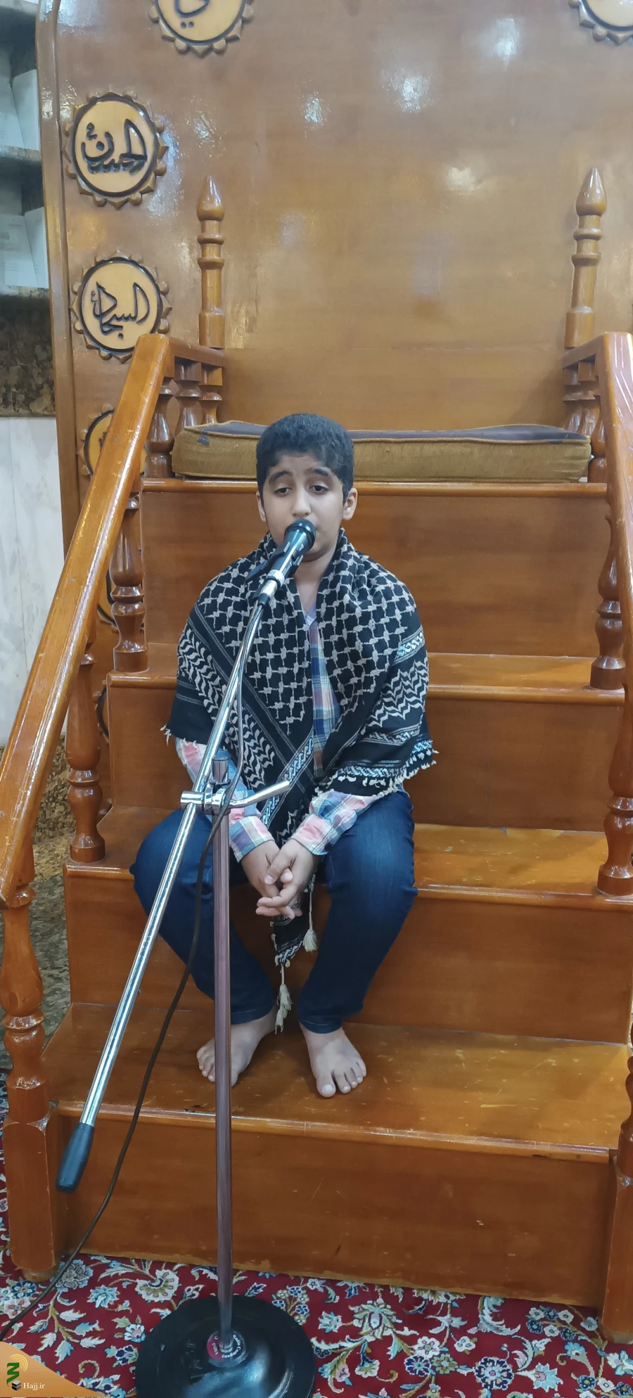 حضور پرشور کودکان در مراسم بعثه مقام معظم رهبری در سرداب امام علی (ع) + تصاویر 2