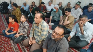 حضور پرشور کودکان در مراسم بعثه مقام معظم رهبری در سرداب امام علی (ع) + تصاویر 2