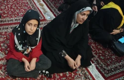 حضور پرشور کودکان در مراسم بعثه مقام معظم رهبری در سرداب امام علی (ع) + تصاویر 2