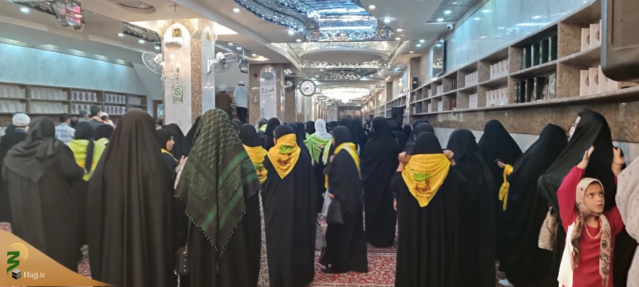 حضور پرشور کودکان در مراسم بعثه مقام معظم رهبری در سرداب امام علی (ع) + تصاویر 2