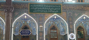 نصب کتیبه های سبز رنگ به مناسبت فرا رسیدن میلاد پیامبر اکرم (ص) و امام جعفر صادق(ع) در حرم امام حسین (ع) 16