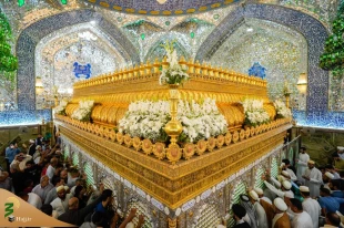 گل آرایی ضریح حضرت امیر مؤمنان علی (ع) به مناسبت میلاد پیامبر اکرم (ص)+تصاویر 2
