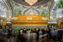 گل آرایی ضریح حضرت امیر مؤمنان علی (ع) به مناسبت میلاد پیامبر اکرم (ص)+تصاویر 2