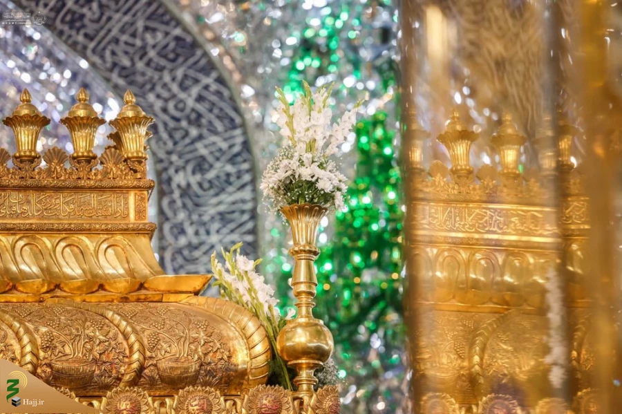 گل آرایی ضریح حضرت امیر مؤمنان علی (ع) به مناسبت میلاد پیامبر اکرم (ص)+تصاویر 2