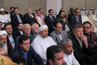 دیدار مسئولان نظام و مهمانان کنفرانس وحدت با رهبر انقلاب 13