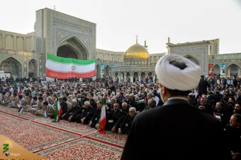 اجتماع همبستگی با جبهه مقاومت فلسطین در حرم مطهر رضوی 14