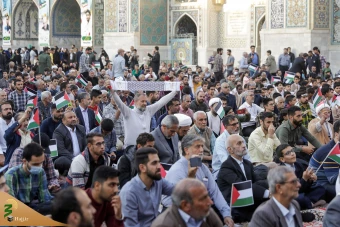 اجتماع همبستگی با جبهه مقاومت فلسطین در حرم مطهر رضوی 9